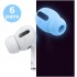 Амбушюры Elago EarBuds Cover +6 Tips для AirPods Pro, цвет Белый с синим свечением в темноте (Nightglow blue) (EAPP-BUDSBA-LUBL)