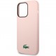 Чехол Lacoste Liquid silicone Croc Logo Hard для iPhone 14 Pro Max, цвет Розовый (LCHCP14XSLOI)