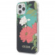 Чехол Guess PC/TPU Flower Hard Shiny N.1 для iPhone 12 Pro Max, цвет Зеленый (GUHCP12LIMLFL01)
