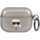 Чехол Karl Lagerfeld TPU Glitters with ring Karl Transparent для AirPods Pro, цвет Черный (KLAPUKHGK)