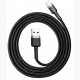 Кабель Baseus Cafule Cable USB - Lightning 2.4 A 1 м, цвет Черный/Серый (CALKLF-BG1)
