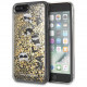 Чехол Karl Lagerfeld Liquid Glitter Floatting Charms Hard для iPhone 7 Plus/8 Plus, цвет Черный/Золотой (KLHCI8LROGO)