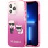 Чехол Karl Lagerfeld PC/TPU Karl &amp; Choupette Hard для iPhone 13 Pro, цвет Розовый градиент (KLHCP13LTGKCP)