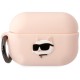 Чехол с карабином Karl Lagerfeld Silicone case NFT 3D Choupette для AirPods Pro 2, цвет Розовый (KLAP2RUNCHP)