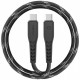 Кабель EnergEA NyloFlex USB-C to USB-C 480 Mbps 5A 1.5 м, цвет Черный (CBL-NF20CC-BLK150)