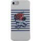 Чехол Jean Paul Gaultier Mariniere rose Hard для iPhone SE 2020/8/7, цвет Белый/Синий (JPGTATCOVIP7)