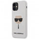 Чехол Karl Lagerfeld Liquid silicone Karl's Head Hard для iPhone 12 mini, цвет Белый (KLHCP12SSLKHWH)