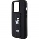 Чехол Karl Lagerfeld GripStand PU Saffiano NFT Karl & Choupette metal Hard для iPhone 14 Pro, цвет Черный (KLHCP14LGSAKCPK)
