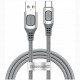 Кабель Baseus Flash Multiple Fast Charge Protocols Convertible Fast Charging Cable USB For Type-C 5A 1 м, цвет Серебристый (CATSS-A0S)