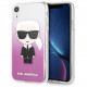 Чехол Karl Lagerfeld Iconic Karl Hard TPU для iPhone XR, цвет Розовый (KLHCI61TRDFKPI)