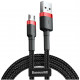 Кабель Baseus Cafule Cable USB - Micro USB 1.5 A 2 м, цвет Черный/Красный (CAMKLF-C91)