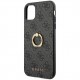 Чехол Guess PU 4G + Ring Hard для iPhone 11, цвет Серый (GUHCN614GMRGR)