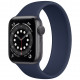 Умные часы Apple Watch Series 6 GPS, 40 мм, корпус из алюминия цвет "Серый космос", силиконовый монобраслет цвет Темно-синий