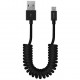 Витой кабель Deppa Sync & Charge spring cable Micro-USB 1.5 м, цвет Черный