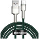 Кабель Baseus Cafule Series Metal Data Cable Type-C to Type-C 100W 1 м, цвет Зеленый (CATJK-C06)