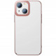 Чехол Baseus Glitter case PC with metal armor для iPhone 13, цвет Розовый (ARMC000904)