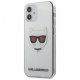 Чехол Karl Lagerfeld PC/TPU Choupette Head Hearts Hard для iPhone 12 mini, цвет Прозрачный (KLHCP12SCLTR)
