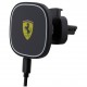 Магнитный автомобильный держатель Ferrari MagSafe Wireless Car charger 15W Air vent, цвет Черный (FECHMGLK)