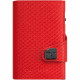 Кожаный кошелек с отделением для монет TRU VIRTU CLICK&SLIDE Rhombus Coral, цвет Коралловый/Красный (CN-rhombus)