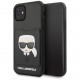 Чехол Karl Lagerfeld PU Leather with cardslot Karl's Head Hard для iPhone 11, цвет Черный (KLHCN61CSKCBK)