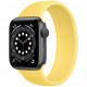 Умные часы Apple Watch Series 6 GPS, 40 мм, корпус из алюминия цвет "Серый космос", силиконовый монобраслет цвет "Имбирь"