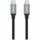 Кабель Aukey Sync & Charging Cable USB Type-C to USB Type-C 2.4 А 1 м, цвет Черный/Серебристый (CB-CD5)