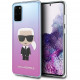 Чехол Karl Lagerfeld TPU/PC collection Karl Iconik Hard для Galaxy S20 Plus, цвет Розовый (KLHCS67TRDFKPI)