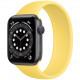 Умные часы Apple Watch Series 6 GPS, 44 мм, корпус из алюминия цвет "Серый космос", силиконовый монобраслет цвет "Имбирь"