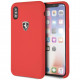 Чехол Ferrari Silicone rubber Silver logo Hard для iPhone XS Max, цвет Красный (FEOSIHCI65RE)
