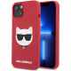 Чехол Karl Lagerfeld Liquid silicone Choupette Hard для iPhone 13 Mini, цвет Красный (KLHCP13SSLCHRE)