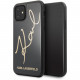 Чехол Karl Lagerfeld Double Layer Karl signature Hard Glass для iPhone 11, цвет Черный (KLHCN61DLKSBK)