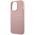 Чехол Guess PU Saffiano with metal logo Hard для iPhone 13 Pro, цвет Розовый (GUHCP13LPSASBPI)