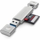 Переходник Satechi Aluminum Type-C USB 3.0 and Micro/SD Card Reader, цвет Серебристый (ST-TCCRAS)