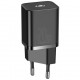 Сетевое зарядное устройство Baseus Super Si Quick Charger 1C 20W EU, цвет Черный (CCSUP-B01)