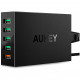 Сетевое зарядное устройство Aukey 5-Port 55.5W Wall Charger with Qualcomm Quick Charger 3.0, цвет Черный (PA-T15)