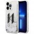 Чехол Karl Lagerfeld Liquid glitter Big KL logo Hard для iPhone 14 Pro Max, цвет Серебристый (KLHCP14XLBKLCS)