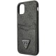 Чехол Guess PU 4G Double cardslot Metal triangle logo Hard для iPhone 11, цвет Черный (GUHCN61P4TPK)
