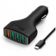 Автомобильное зарядное устройство Aukey 4 Ports USB Car Charger 55.5W, цвет Черный (CC-T9)