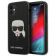 Чехол Karl Lagerfeld PU Saffiano Karl's Head Hard для iPhone 12 mini, цвет Черный (KLHCP12SSAKHBK)