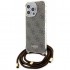 Чехол Guess Crossbody PC/TPU 4G Hard + Nylon cord для iPhone 15 Pro, цвет Коричневый (GUHCP15LHC4SEW)