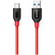 Кабель Anker PowerLine+ Type-C to USB 3.0 0.9 м, цвет Красный (A8168H91)