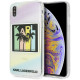Чехол Karl Lagerfeld TPU Kalifornia Dreams Hard для iPhone XS Max, цвет Переливающийся (KLHCI65IRKD)