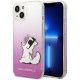 Чехол Karl Lagerfeld PC/TPU Choupette Fun Hard для iPhone 14, цвет Розовый градиент (KLHCP14SCFNRCPI)