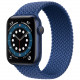 Умные часы Apple Watch Series 6 GPS, 44 мм, корпус из алюминия цвет Синий, плетеный ремешок цвет Синий