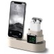 Силиконовая подставка Elago Charging hub 3 в 1 для AirPods Pro/iPhone/Apple Watch (без ЗУ и кабеля), цвет Белый (EST-TRIO-CWH)