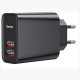 Сетевое зарядное устройство Baseus Speed Dual QC3.0 Quick charger U+U 30W EU, цвет Черный (CCFS-E01)