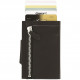 Кожаный каскадный кошелек Ogon Cascade Zipper Wallet с молнией, цвет Черный (CZ black)