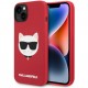 Чехол Karl Lagerfeld Liquid silicone Choupette Hard (MagSafe) для iPhone 14, цвет Красный (KLHMP14SSLCHRE)
