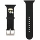 Ремешок Karl Lagerfeld Silicone Karl head для Apple Watch 41/40/38 мм, цвет Черный (KLAWMSLKK)