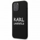 Чехол Karl Lagerfeld Liquid silicone Graffiti logo Hard для iPhone 12 Pro Max, цвет Черный (KLHCP12LSLSTBK)